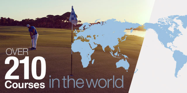 イメージ：世界の約210以上ものコースを体験